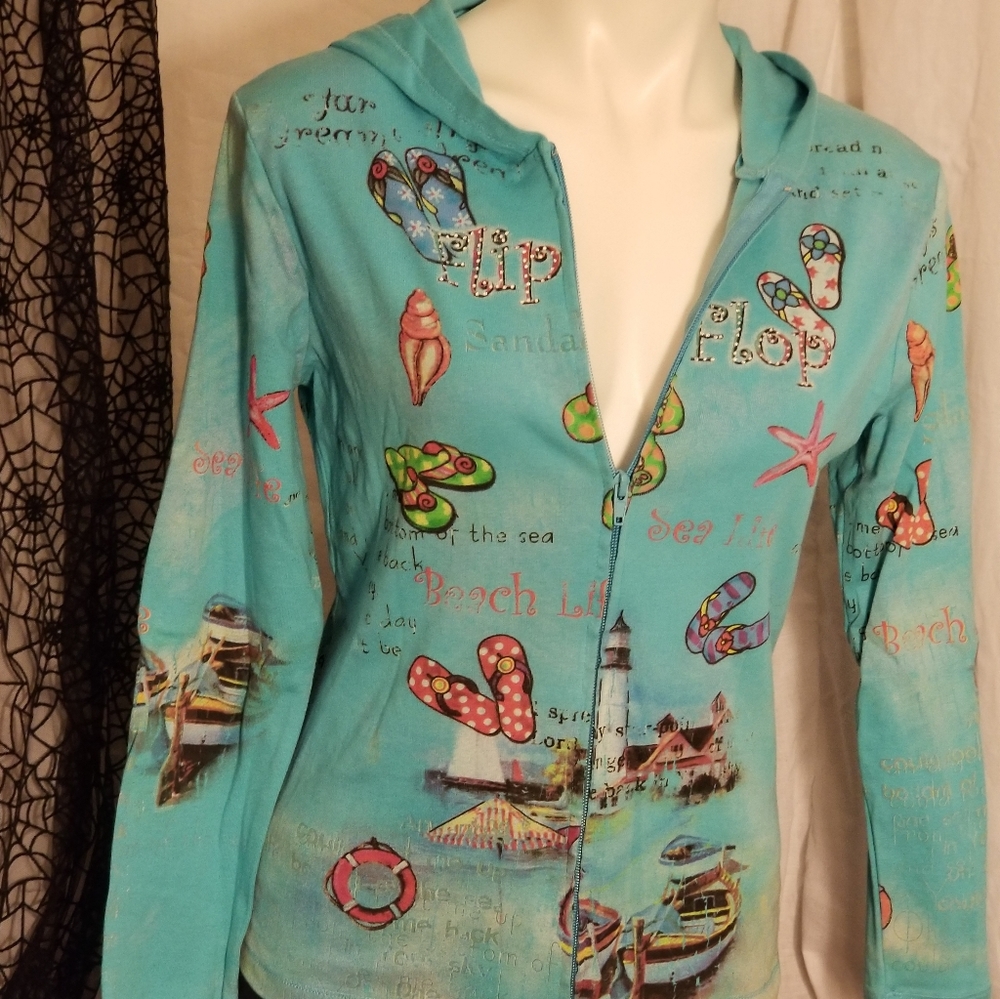 GUC Lightweight summer themed hoodie by CACTUS SML - Picture 2 of 5